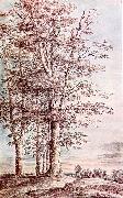 UDEN, Lucas van Landscape with Tall Trees dg china oil painting reproduction